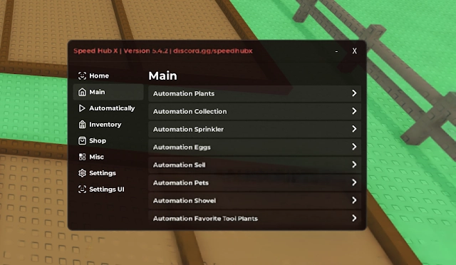 Updated Interface of Speed Hub X Script Latest version