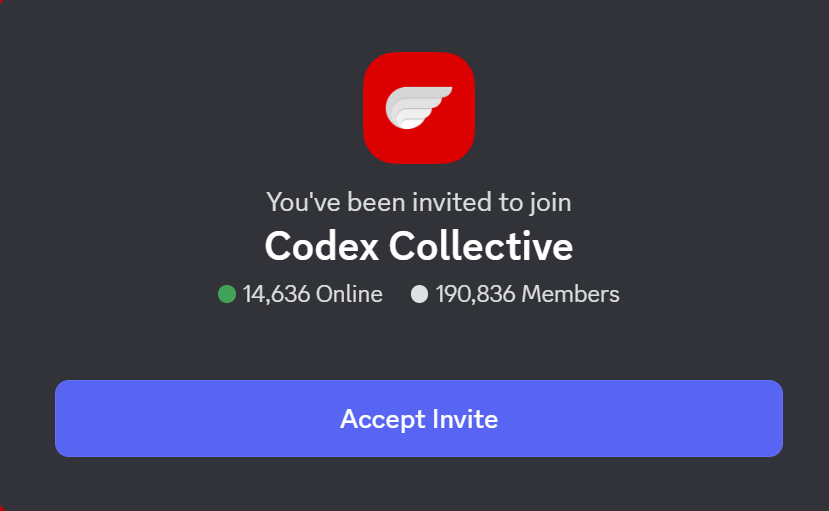 Join official Codex discord server