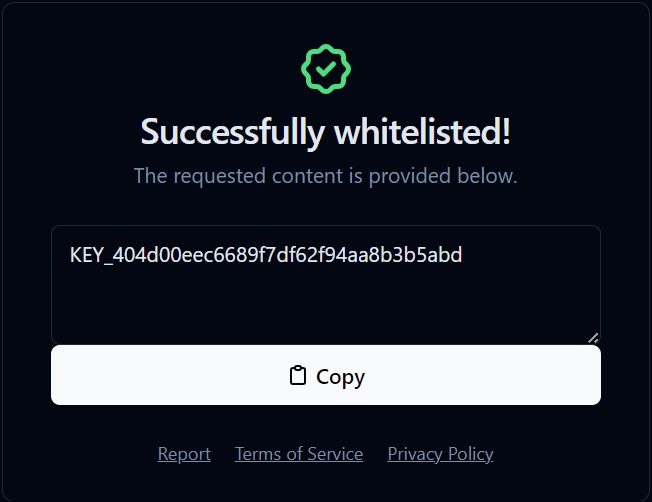 Successfully Whitelisted Delta Executor Key System