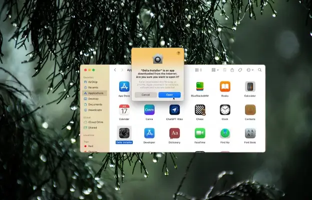 Delta Installer is an app downloaded from the internet