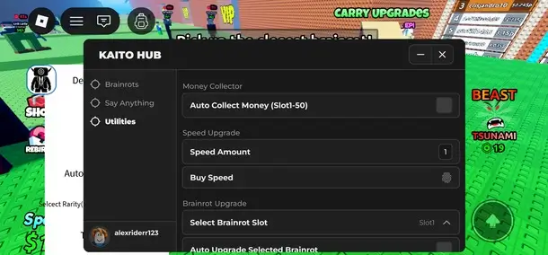 Kaito Hub Escape Tsunami For Brainrots Scripts