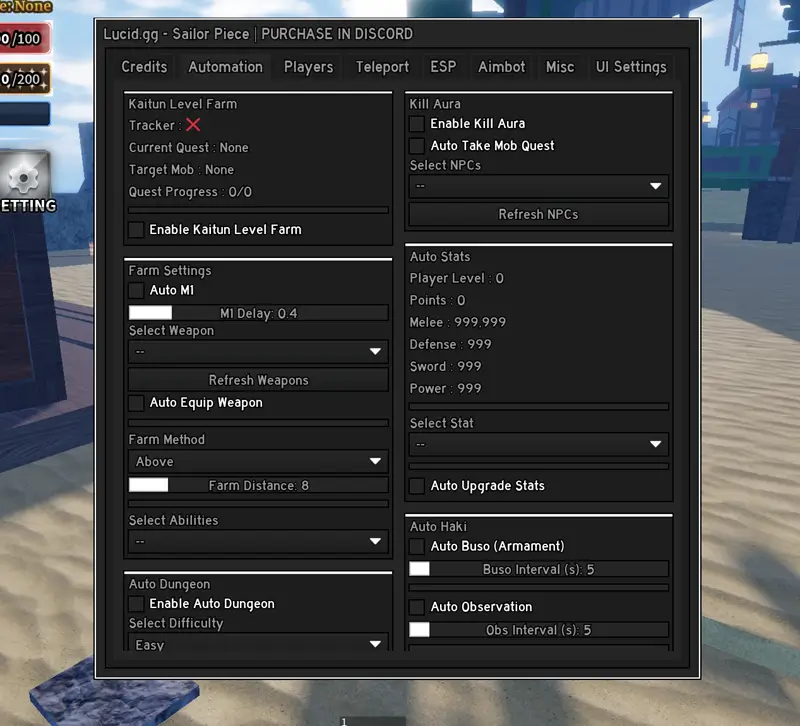 Sailor Piece Script No Key - Auto Farm, Auto Boss, Kill Aura, GodMode